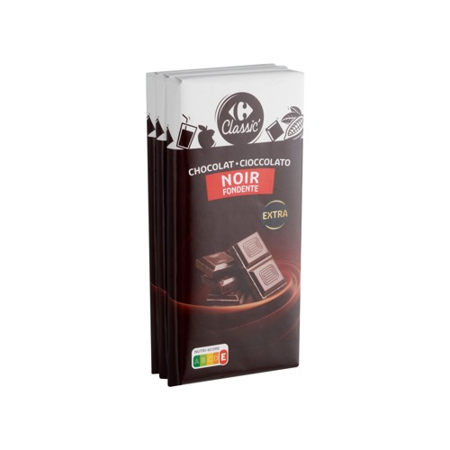 Carrefour Classic'' Chocolat Noir 3 x 100 g