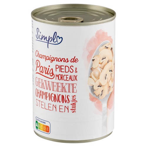 Simpl Champignons de Paris Pieds & Morceaux 400 g