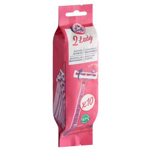 Carrefour Soft 2 Lady Rasoirs Jetables 10 Pièces