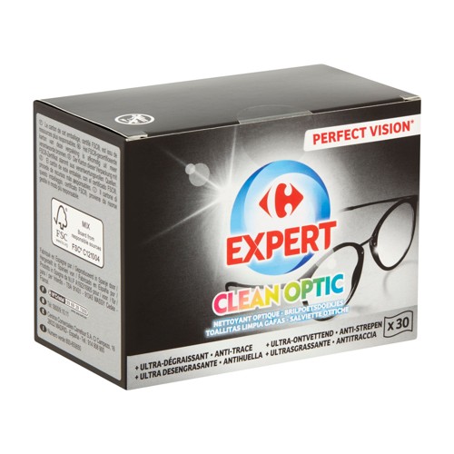 Carrefour Expert Clean Optic Nettoyant Optique 30 Sachets
