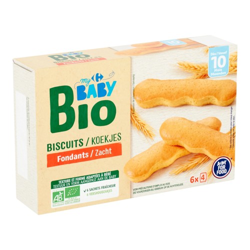 Carrefour Baby Bio Biscuits Fondants dès 10 Mois 120 g
