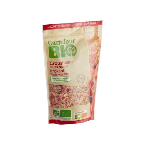 Carrefour Bio Croustillant Fruits Rouges 375 g