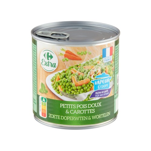 Carrefour Extra Petits Pois Doux & Carottes 300 g