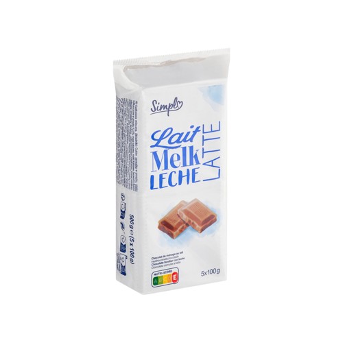 Simpl Chocolat de Ménage au Lait 5 x 100 g