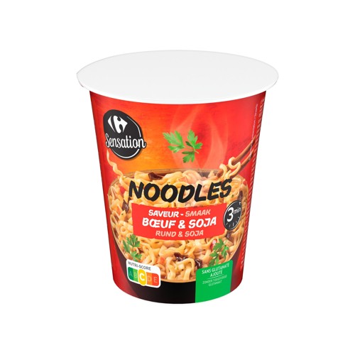 Carrefour Sensation Noodles Saveur Buf & Soja 62 g