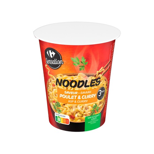 Carrefour Sensation Noodles Saveur Poulet & Curry 62 g
