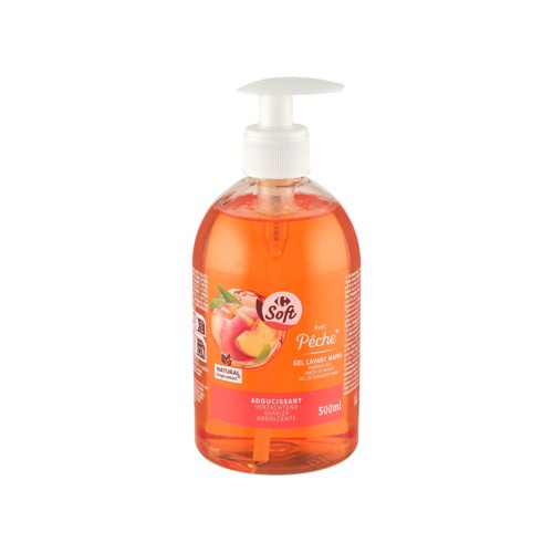 Carrefour Soft Gel Lavant Mains avec Pêche 500 ml
