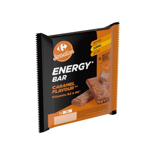 Carrefour Sensation Barres Céréales Chocolat au Lait Caramel 3 x 35 g