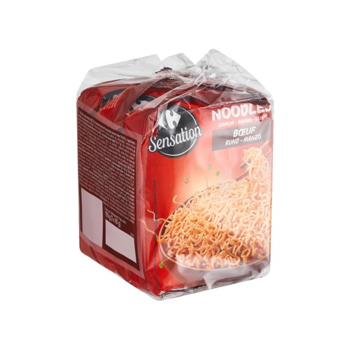 Carrefour Sensation Noodles Saveur Buf 3 x 65 g