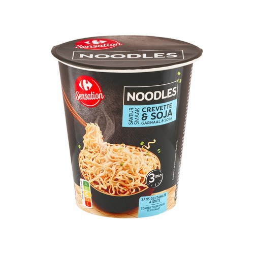 Carrefour Sensation Noodles Saveur Crevette & Soja 65 g