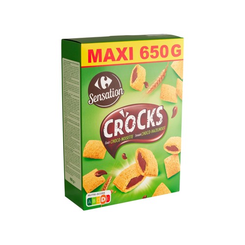 Carrefour Sensation Crocks Goût Choco-Noisette Maxi 650 g