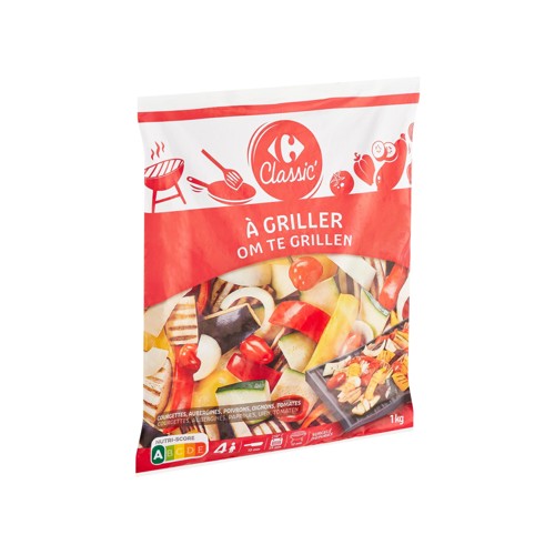 Carrefour Classic'' Courgette, Aubergine, Poivron, Oignon, Tomates 1 kg