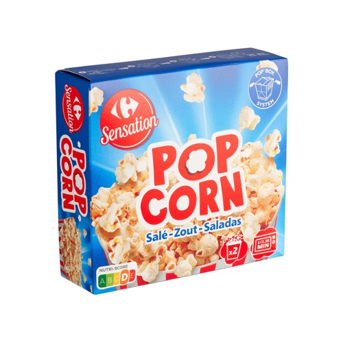 Carrefour Sensation Popcorn Salé 2 x 90 g