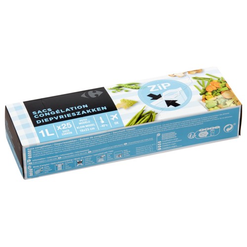 Carrefour Sacs Congélation 1 L 25 Sacs