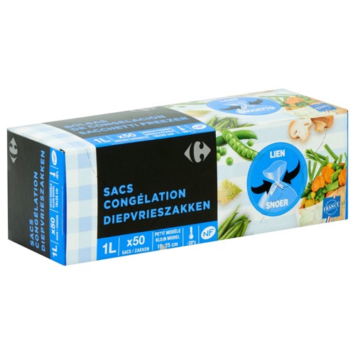 Carrefour Sacs Congélation 1L 50 Sacs