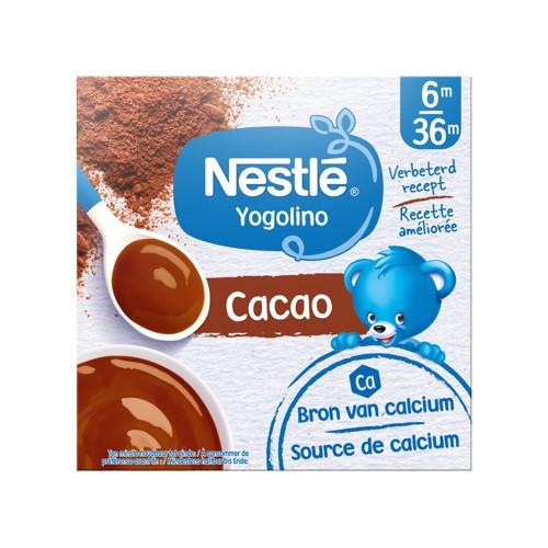 NESTLÉ Yogolino Laitage Cacao dès 6 mois 4x100g