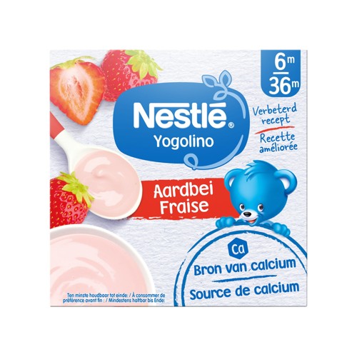 NESTLÉ Yogolino Laitage Fraise dès 6 mois 4x100g