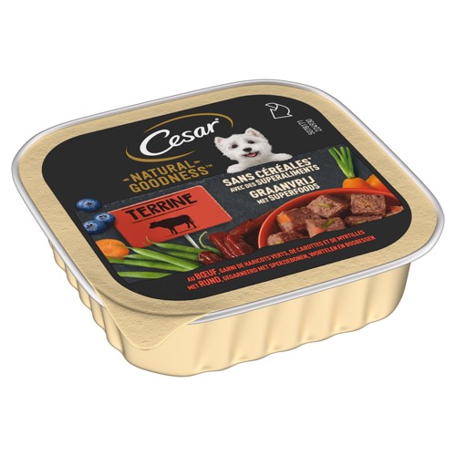 Cesar Terrine Buf, Haricots Verts, de Carottes et de Myrtilles 100 g