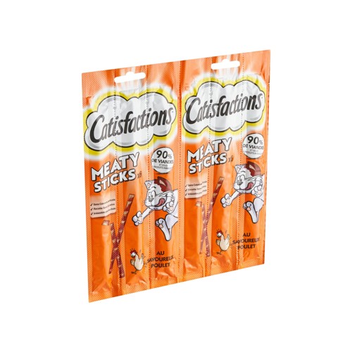 Catisfactions Meaty Sticks au Savoureux Poulet 6 x 5 g