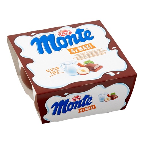 Monte Maxi Dessert Lacté & Goût Chocolat + Noisette 4 x 100 g