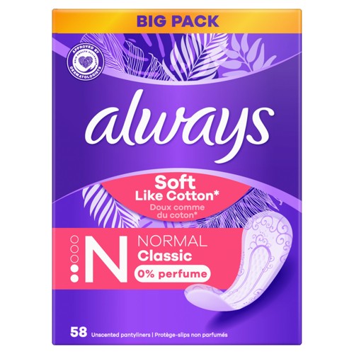 Always Dailies Cotton Normal 58st