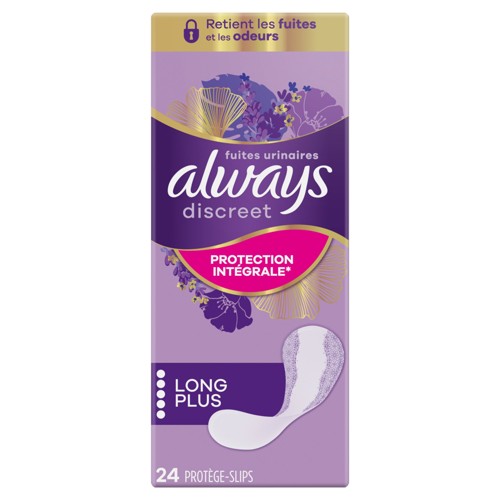 Always Discreet Protège-Slips Pour Fuites Urinaires Long Plus 24