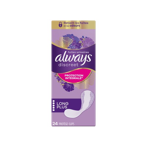 Always Discreet Protège-Slips Pour Fuites Urinaires Long Plus 24