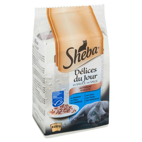 Sheba Pouch Vis 6x50g