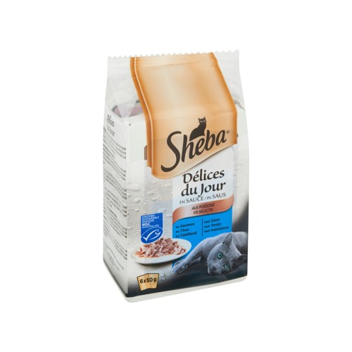 Sheba Pouch Vis 6x50g
