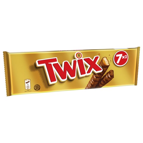 Twix Barres de chocolat au lait biscuit paquet de 7x2