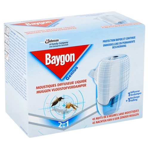Baygon Genius Moustiques Diffuseur Liquide 2 en 1 26 ml