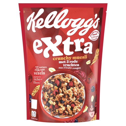 Kellogg''s Extra Crunchy Muesli aux 3 Fruit Rouges 375 g