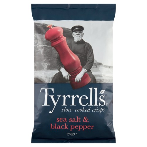 Tyrrells Sea Salt & Black Pepper 150 g
