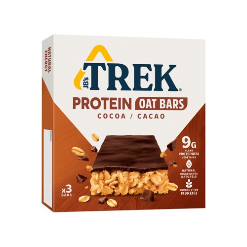 TREK barres d''avoine protéinées Cacao 3 x 50g