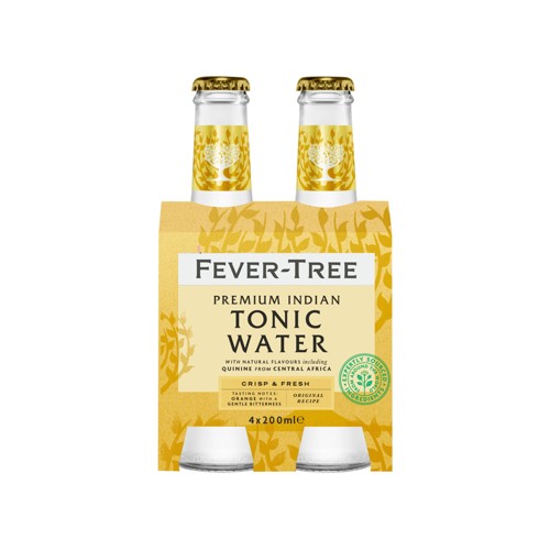 4x Fever-Tree Indian Tonic 200ml