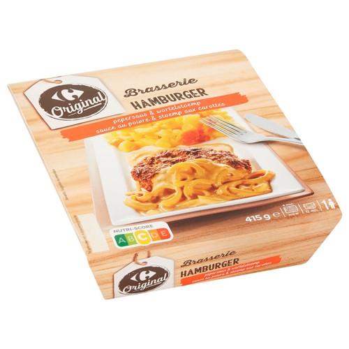 Carrefour Hamburger Sauce au Poivre & Stoemp aux Carottes 415 g