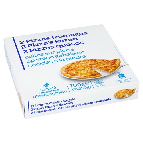 2 Pizzas Fromages Cuites sur Pierre 2 x 350 g