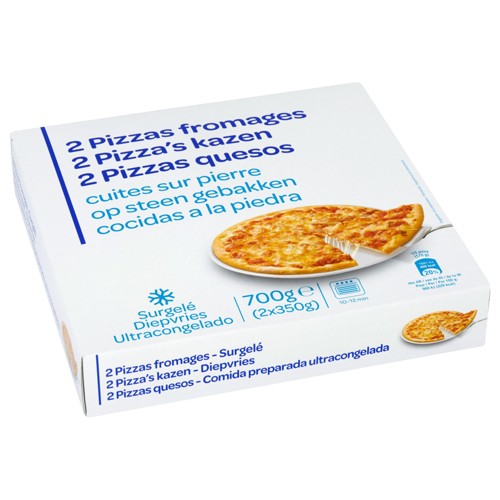 2 Pizzas Fromages Cuites sur Pierre 2 x 350 g