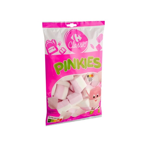 Carrefour Classic'' Pinkies Confiseries Guimauves au Goût Vanille 300 g