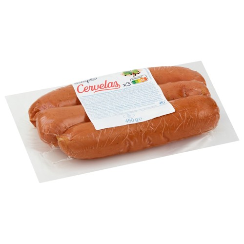 Simpl Cervelas 3 Pièces 450 g