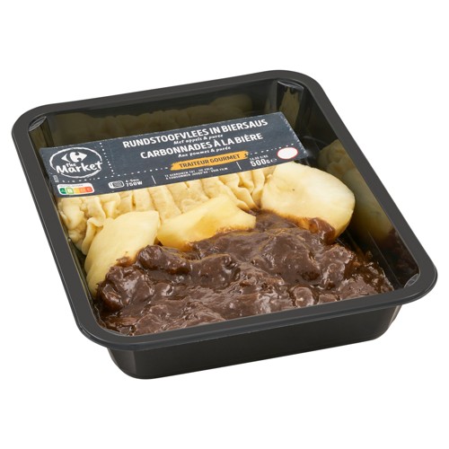 Carrefour The Market Traiteur Gourmet Carbonnades à la Bière aux Pommes & Purée 500 g