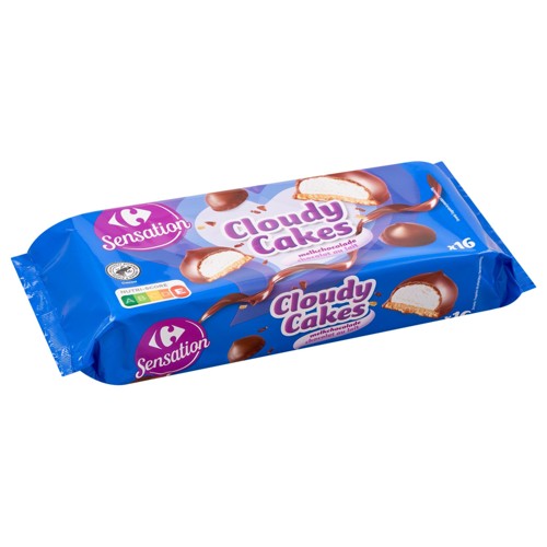 Carrefour Sensation Cloudy Cakes Chocolat au Lait 16 Pièces 270 g