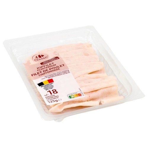 Carrefour Classic'' Filet de Poulet Chiffonnade 125 g