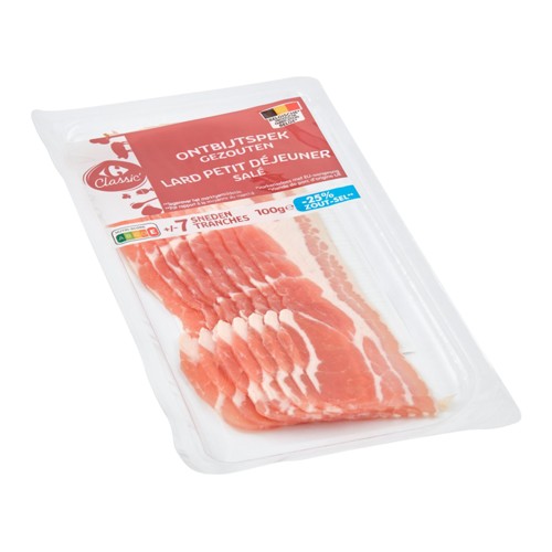 Carrefour Classic'' Lard Petit Déjeuner Salé 100 g