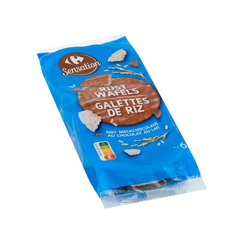 Carrefour Sensation Galettes de Riz au Chocolat au Lait 100 g