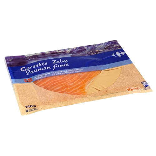 Filière Qualité Carrefour Extra Saumon Fumé Norvège 4 Tranches 140 g