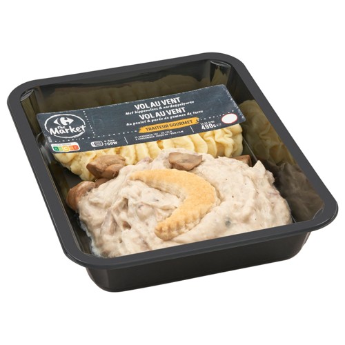 Carrefour The Market Traiteur Gourmet Vol au Vent au Poulet & Purée Pommes de Terre 490 g