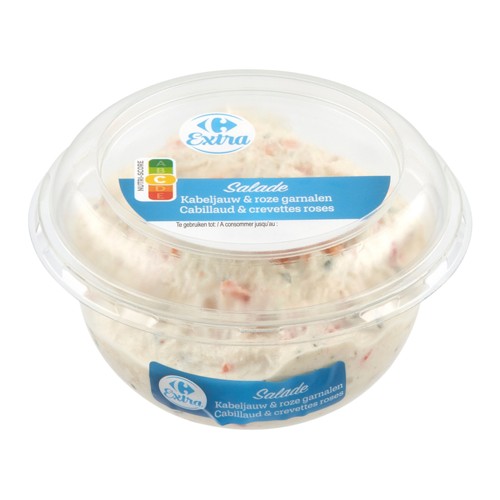 Carrefour Extra Salade Cabillaud & Crevettes Roses 120 g