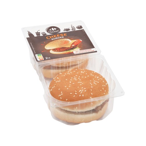 Carrefour Classic'' Hamburger à la Viande de Boeuf 2 Pièces 268 g