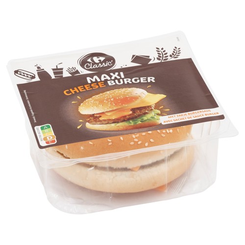 Carrefour Classic'' Maxi Cheese Burger 195 g